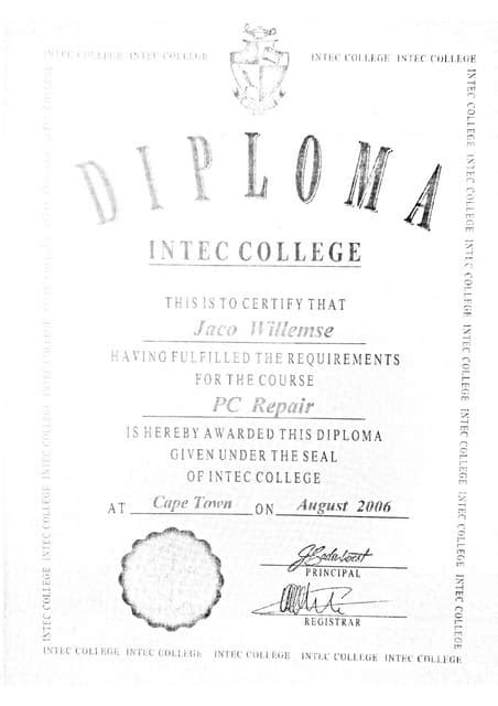 Intec Diploma | PDF