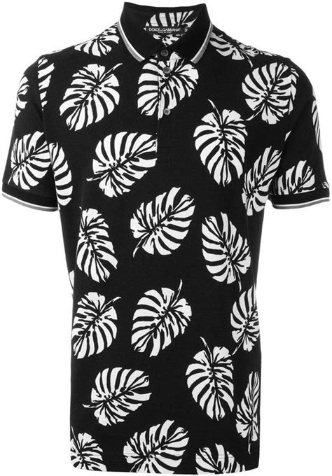 Dolce And Gabbana Palm Tree Print Polo Shirt Shopstyle Clothes And