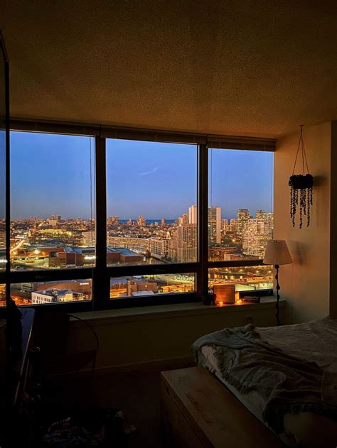 Bedroom Night View | Apartment view, City bedroom, City view night