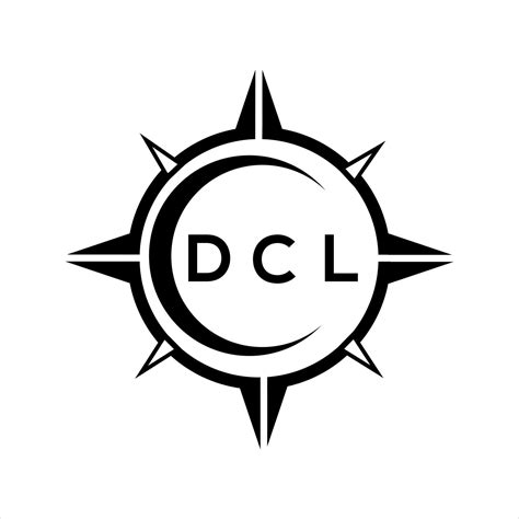 DCL abstract technology circle setting logo design on white background. DCL creative initials ...