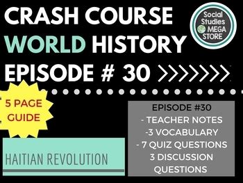 Haitian Revolutions Crash Course World History 30 TpT