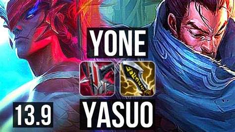 Yone Vs Yasuo Mid 6 Solo Kills 10 3 7 300 Games Dominating Kr