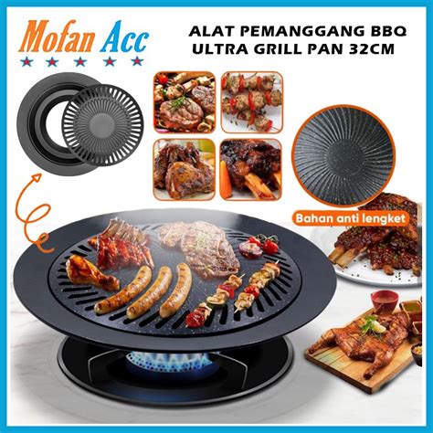 Jual Panggangan BBQ Bulat 32Cm Ultra Grill Pan Drip Pan Plate Anti