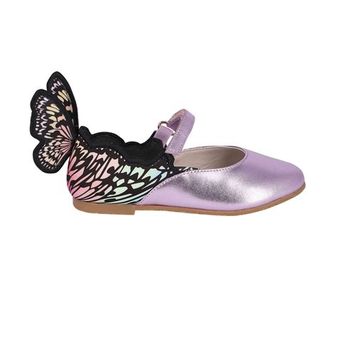 Sophia Webster Mini Younger Girls Metallic Purple Ballerina Shoes