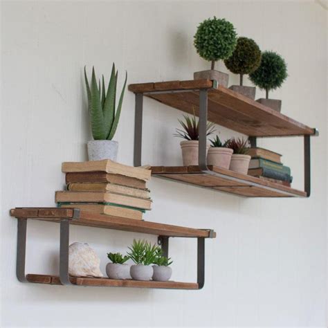 Decorative Wall Shelves - Iron Accents