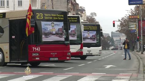 Prijevoznici Blokirali Centar Skoplja Grad Nam Mora Isplatiti Dug