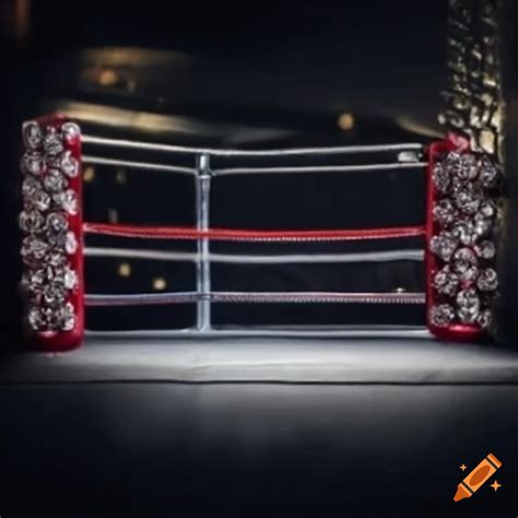 Luxurious Boxing Ring Made Of Diamonds And Jewelry On Craiyon