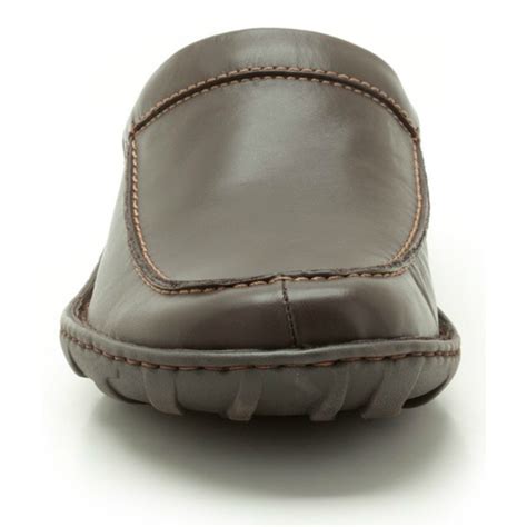 Clarks Mens Kite Vasa Brown Leather Slippers Available At Marshall Shoes