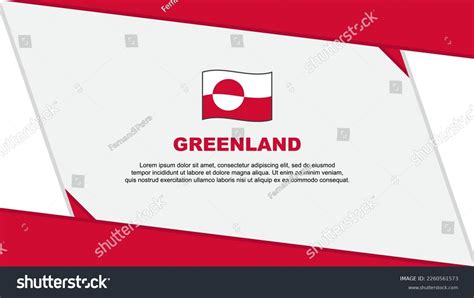 Greenland Flag Abstract Background Design Template Stock Vector ...