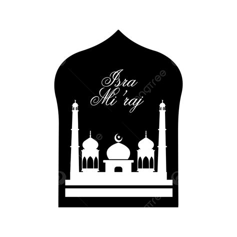 Isra Miraj Creativa Con Silueta Mezquita Png PNG Mezquita Islámico