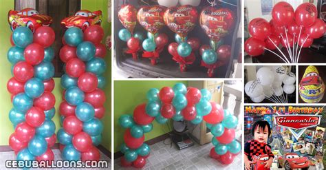 Cars Balloon Decoration Red Green Balloon Decoration Party