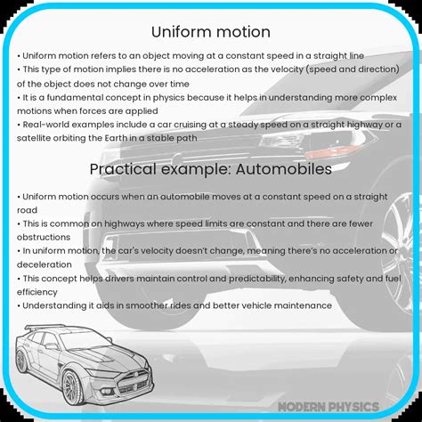 Uniform Motion | Definition, Examples & Analysis in Kinematics