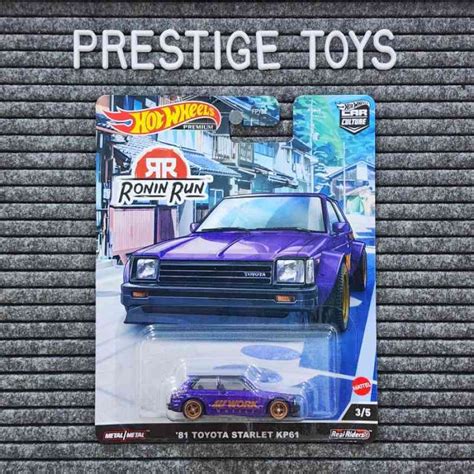 Promo Hotwheels Hot Wheels Toyota Starlet KP Ronin Run Japan Card Multicolor Diskon