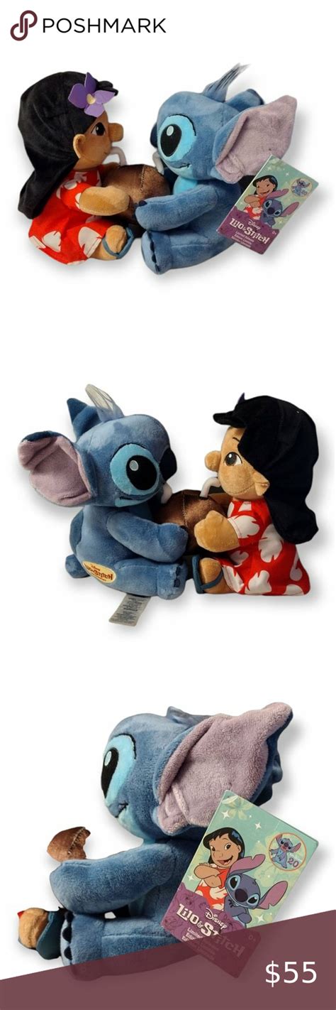 Disney Parks Lilo Stitch Th Anniversary Plush Set Limited