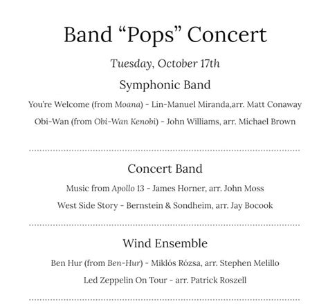 BHS 2023 Fall Band Concert | Batavia Fine Arts Centre