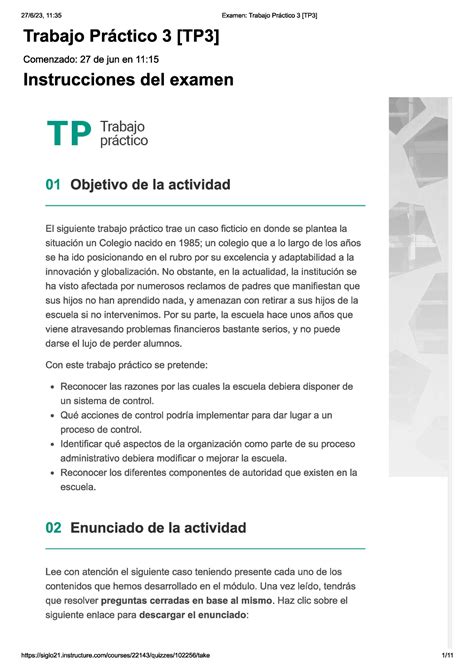 Tp 3 Adm Trabajo Practico Obligatorio Aprobado Administracion De