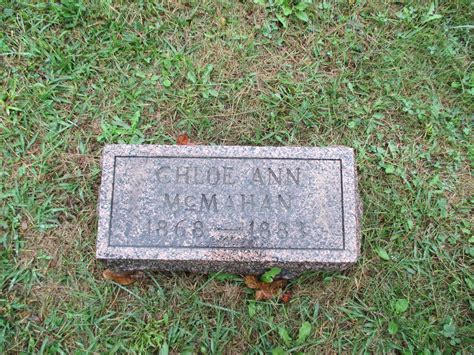 Chloe Ann McMahan 1868 1883 Find A Grave Memorial