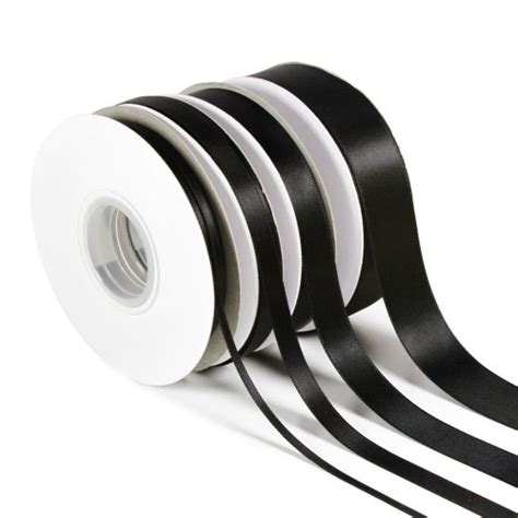 Black Double Satin Ribbon