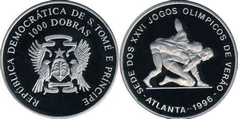 1000 Dobras Atlanta Olympics 1996 Wrestling São Tomé and Príncipe