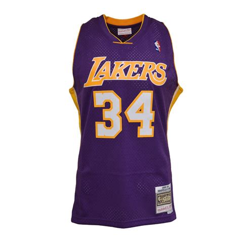 Mitchell & Ness NBA LA Lakers Shaq O'neal Swingman Jersey - SMJYGS18447 ...