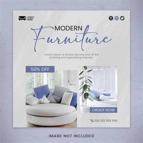 Premium Psd Psd Furniture Social Media Banner Template