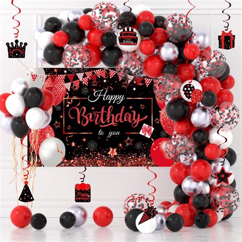 Happy Birthday In Black And Red