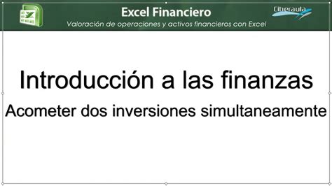 Curso Online De Microsoft Excel Financiero Lecci N I Introducci N A