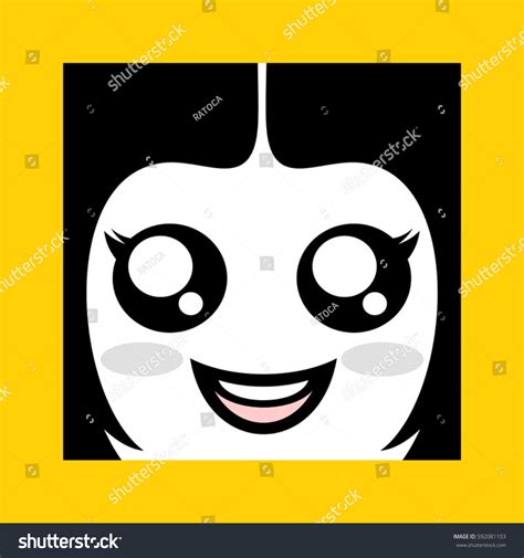 Happy Girl Face Icon Stock Vector Royalty Free 592081103 Shutterstock