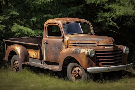 Old Antique Rusted Truck Stock Illustration Illustration Of West