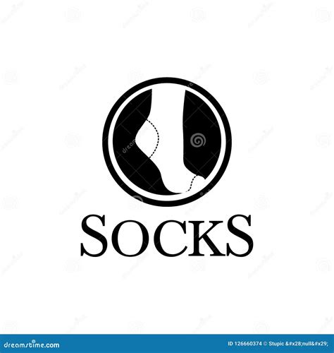 Creative Socks Logo Design Vector Art Logo Stock Vector Illustration