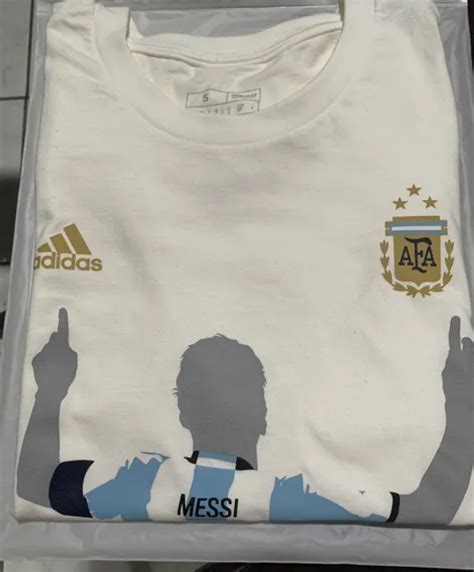 Lionel Messi Argentina National Team Adidas 2022 Winners Celebration T