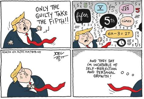 Political Cartoon On Trump Pleads The Fifth By Joel Pett Lexington