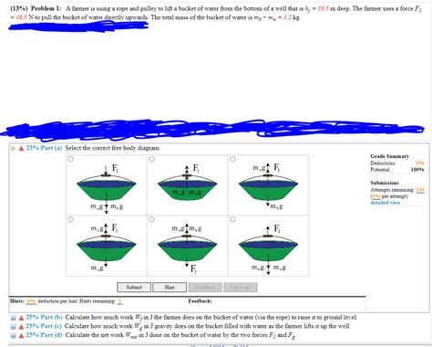 Solved Problem A Farmer Is Using A Rope And Pulley Chegg