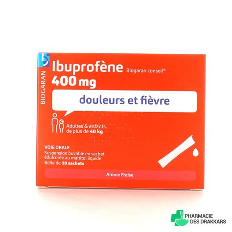 Ibuprofène Biogaran Sticks 200 mg ou 400 mg