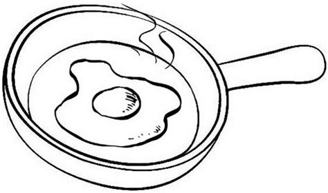 Fried Egg Coloring Page Of Food Mitraland