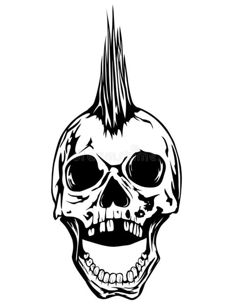 Head Punk Skull Stock Vector Illustration Of Artwork