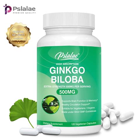 Pslalae Ginkgo Biloba Capsules 500mg Memory Mental Focus Brain