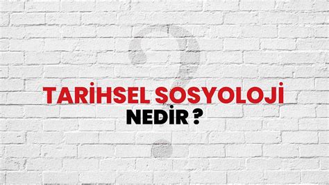 Tarihsel Sosyoloji Nedir Ne Demek TÜBİTAK Ansiklopedi ile Tarihsel