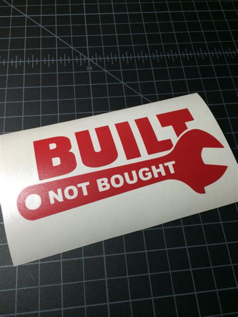 Built Not Bought Sticker - Shays Sticker Shop