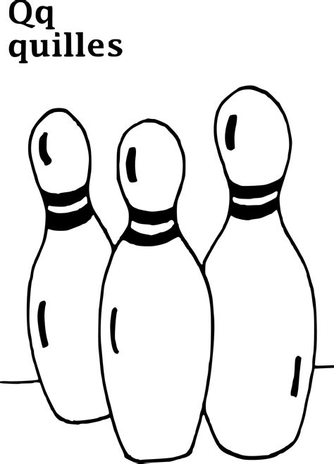 Coloriage Quilles bowling à imprimer