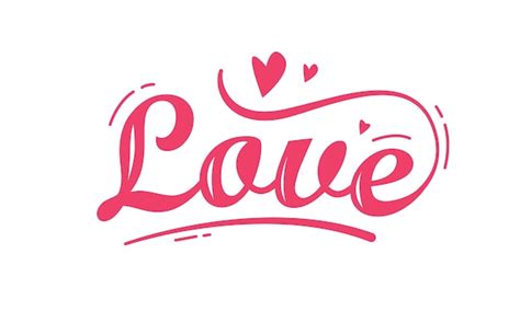 Letras De Amor Vector Premium