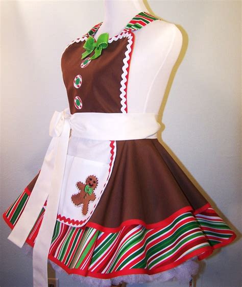 Christmas Apron Gingerbread Apron Gingerbread Man Apron Etsy