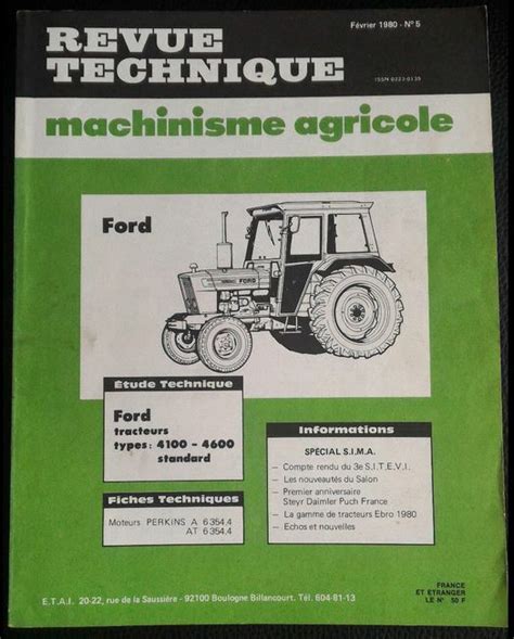 Revue Technique Tracteur Ford Doccasion