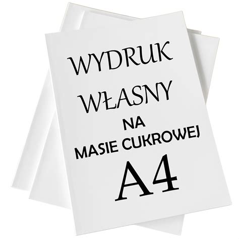 Wydruk Na Masie Cukrowej Niska Cena Na Allegro Pl