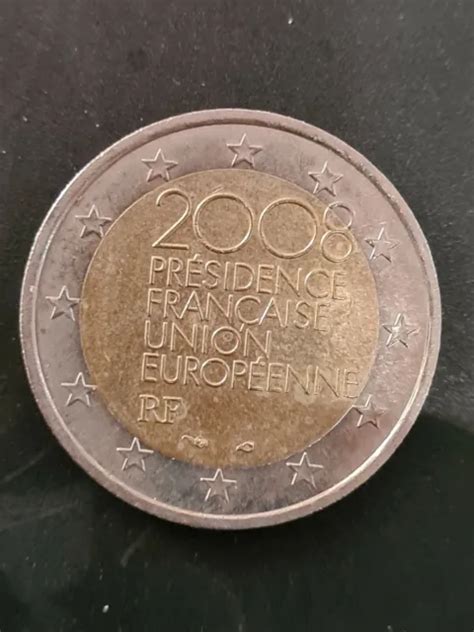 PIÈCE 2 EUROS France Commémorative 2008 Présidence française EUR 4 00