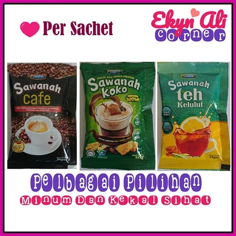 SACHET SAWANAH KOKO SAWANAH TEH KELULUT SAWANAH CAFE TRIAL PACK