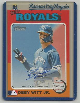 Topps Heritage Kansas City Royals Bobby Witt Jr Real One