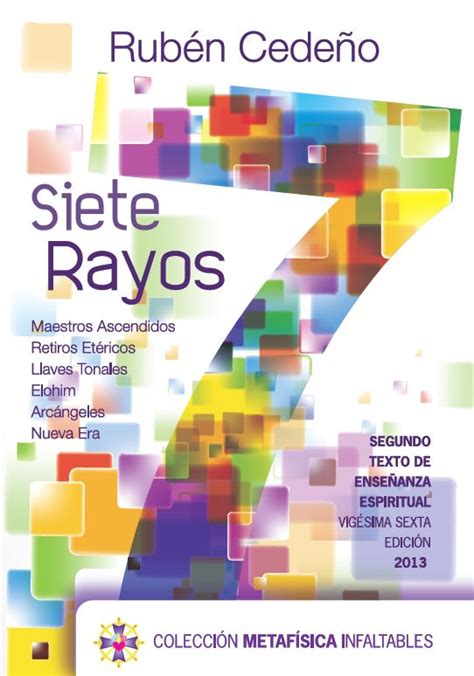 A Book Cover With Colorful Squares And The Words Sietete Rayos Written