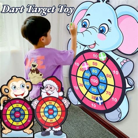 Kid Dart Board Sticky Ball Dart Board Cartoon Throw Target Parent Child