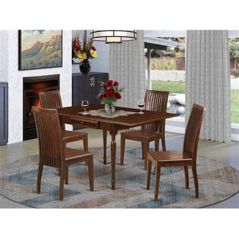 East West Furniture Monza Piece Wood Dining Table And Chair Set In